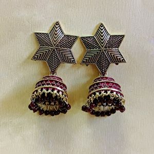 Indian Star Jhumka Earrings