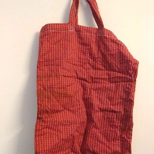 Red Shopping Tote/ Grocery bag/Tiffin Bag