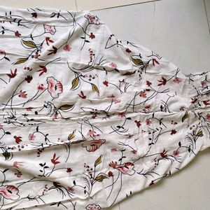 White Stretchable long Frok