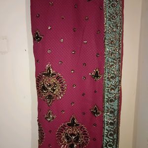 Rast Color Saree For Festival