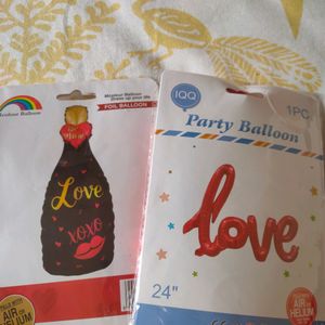 Love And Bottle Foil Balloons