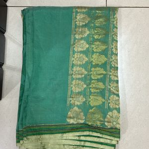 NEW GREEN SAREE FOR WOMEN