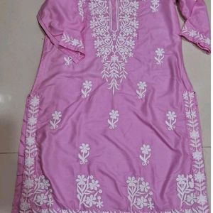 Chikankari Kurti Bottom .Set Syz L