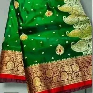 Satin Silk Zari WorkFestive Wear Saree