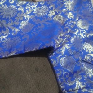 Brocade blouse  royal blue colour