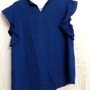 Blue Short Sleeve Top