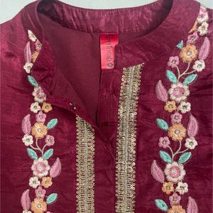 Cottinfab Maroon Kurta Set