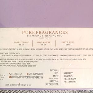 Just Herbs Pure Fragrances Perfume Set Of 3