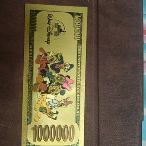 24 cT Gold Note From USA With Walt Disney's