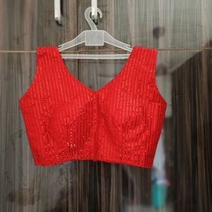 Red Sequence Blouse