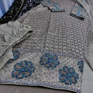 Suits With Heavy Sequence Embroidery Work