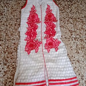 Red And White Kurti