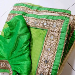 Mirror Work Saree