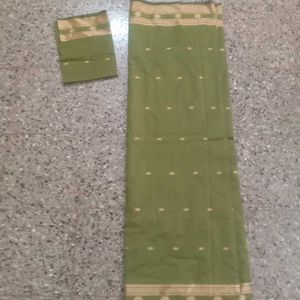 Olive Green Saree