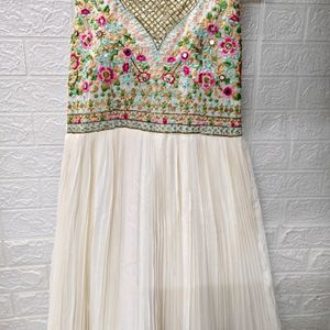 White Embroidered Heavy Anarkali dress