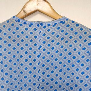 Trendy New Blue Cotton Top For Women