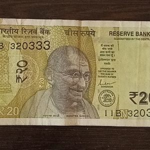 Rare Unique Series Angel Number 333 ₹20 Note