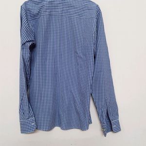 Blue Horizontal Line Shirt On Sale