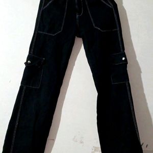 Black Cargo Jeans