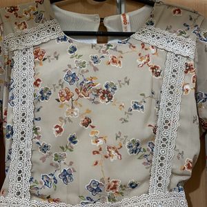 Cute Korean Floral Dress