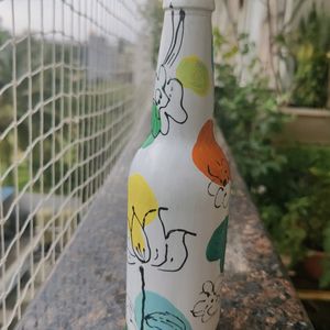 Hand painted Glass Bottle