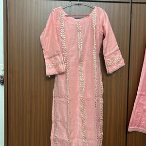 Women Pink Palazzo Suit Set