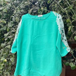 Menina Embroided Sleeves Top