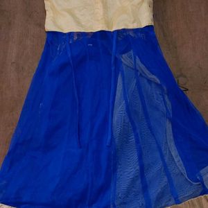 Beautiful Blue and Gold Embroidered Lehenga Choli