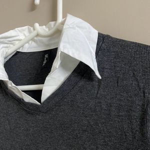 Collared formal top