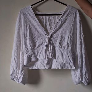 A- LINE CROP TOP . Size L