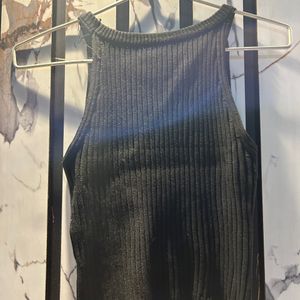 Black Crop Bodycone Dress