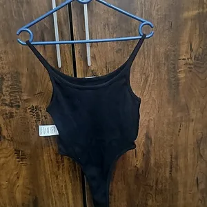 Bonkers CORNER - Black Ribbed Bodysuit