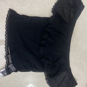 H&M Off Shoulder Black Top