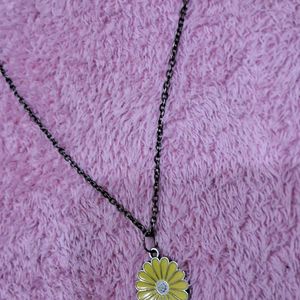 Yellow Flower Neck Chain For Girls