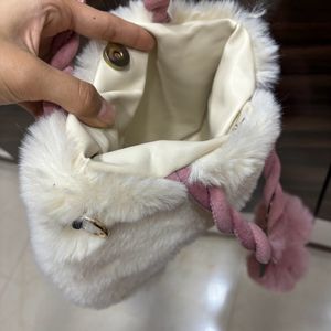 Cute White Fur Bag