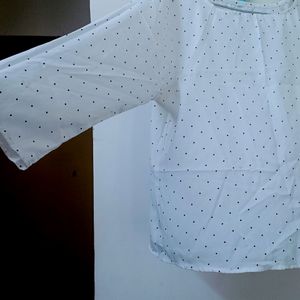 White Top With Black Dots Grace.