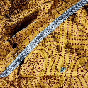 Very Beautiful Golden Colour Saree