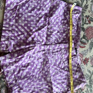 Purple Shorts With Polka Dots