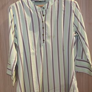 Lime Green Stripe Tunic