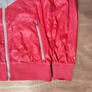 Nike Red And White Zipper Jacket