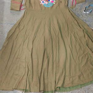 Full Flaired Rajwadi Onepiece Kurti