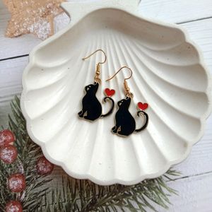 Black Cat Earrings