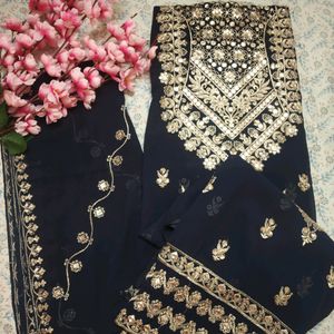 Georgette Full Embroidery Material