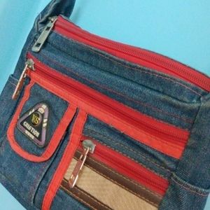 Girls/Women 's Blue Denim Sling Bag