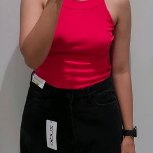 Red Halter Neck Top