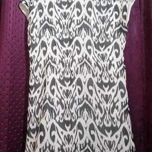 Olivia Brand Black & White Printed Dress