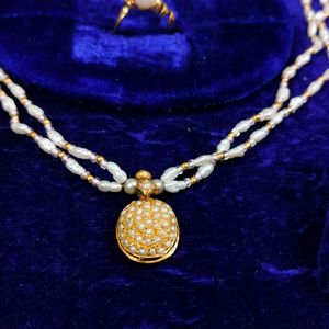 Pearl Gold Plated Jewellery Set