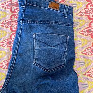 Wide Leg Blue Jeans