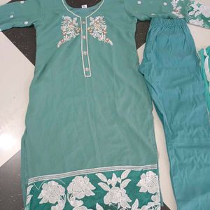 Georgette Suit With Pant Dupatta