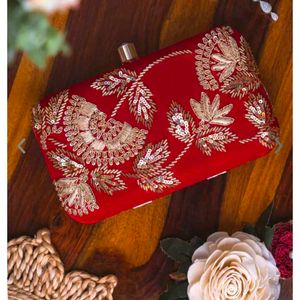 Anouk Embroidered Box Clutch